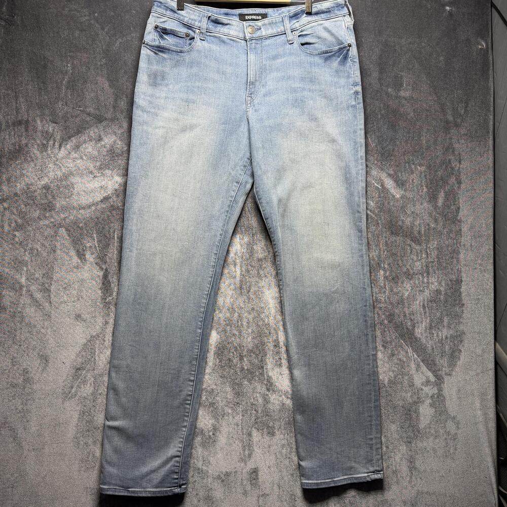 Express Jeans 36x36 Mens Slim Straight Light Wash EXP-NYC Stretch Denim